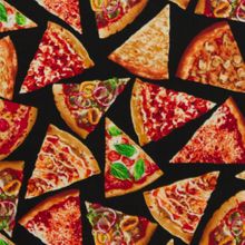 13363 Zwarte katoen met pizza's